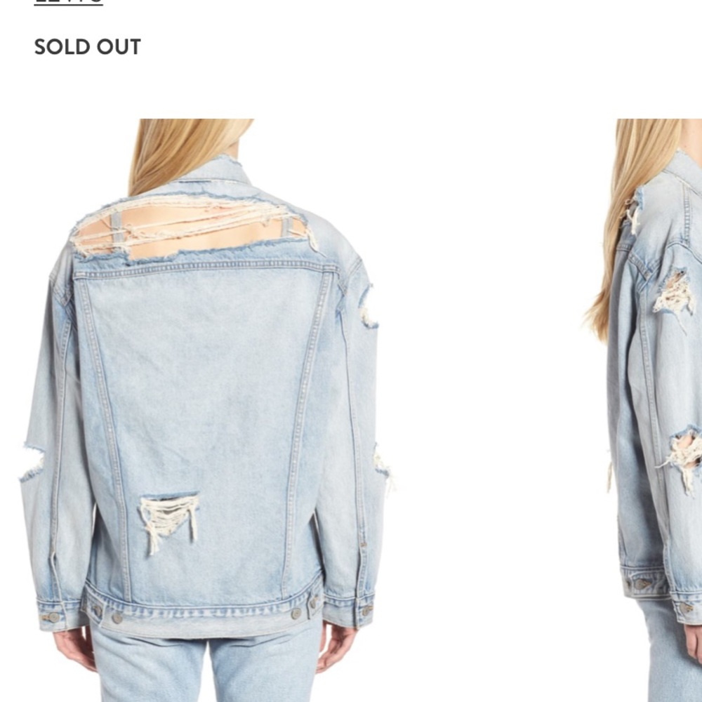Levi's Light Blue Distressed Denim Jacket